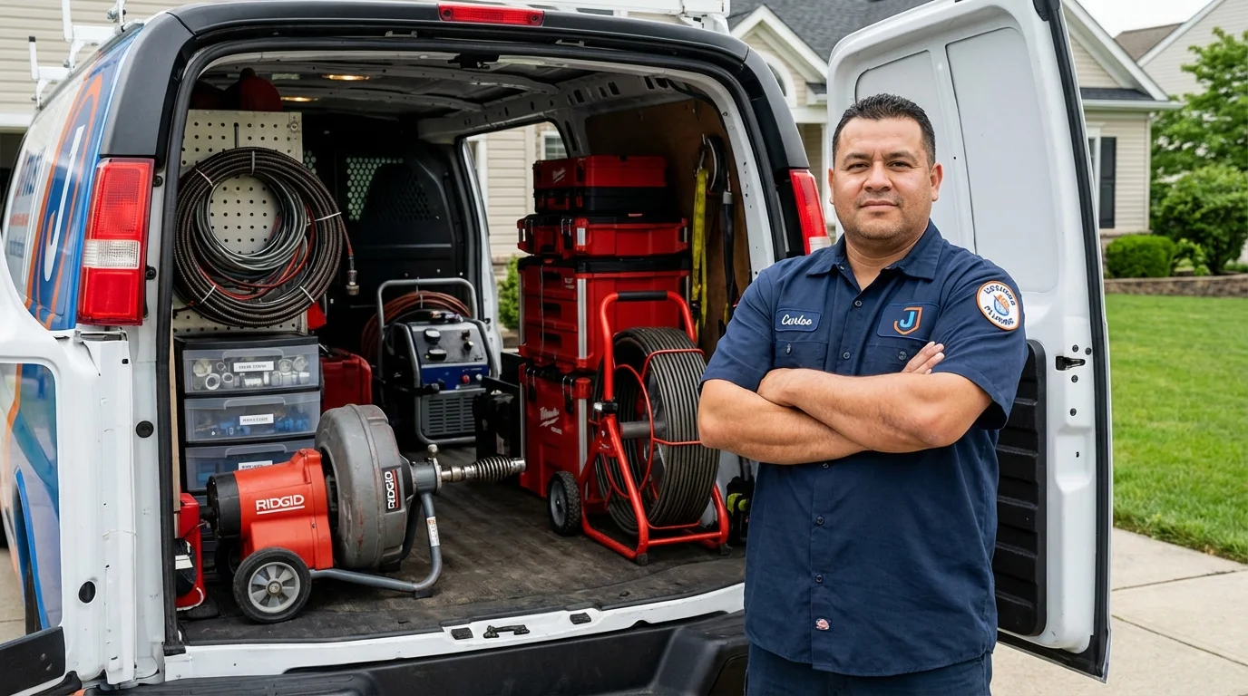 Professional drain cleaning equipment and Johns Plumbing LLC plumber in McAdoo