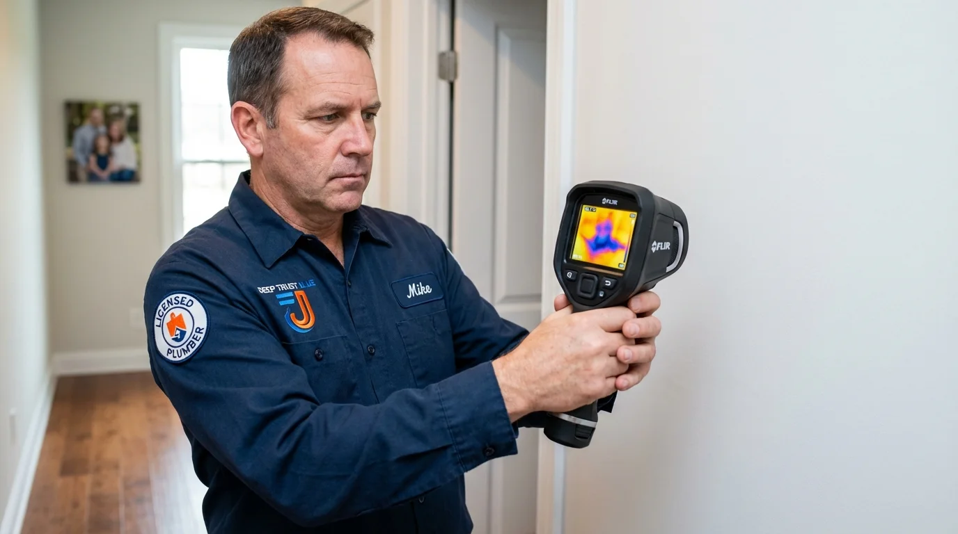Thermal imaging leak detection by Johns Plumbing LLC in McAdoo